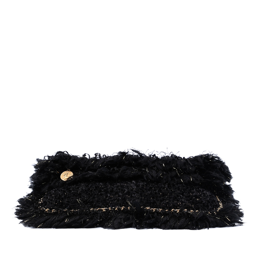 Pre-Loved Chanel Paris Cosmopolite Tweed Fringe Clutch - Picture 3 of 7